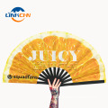 Festival large hand fan as craft gifts folding dance fan